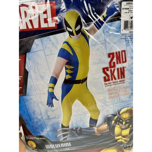 Marvel Wolverine Superhero 2nd Skin Costume Dress Up Adult Large Full Jumpsuit - Picture 16 of 16